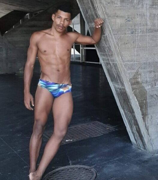 Sunga Estampa Animal Print Azul
